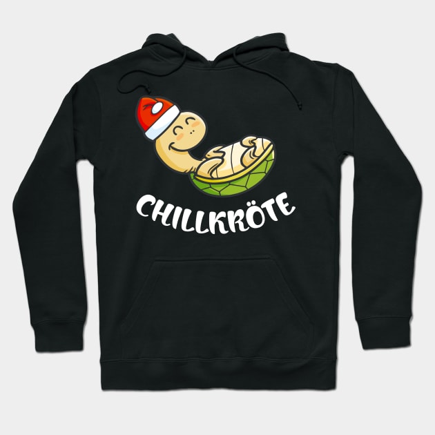 Chillköte lustige Schildkröte mit Weihnachtsmütze Hoodie by Foxxy Merch